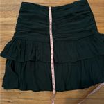 ZARA Hunter Green Mini Skirt Ruffle Rouched Size Small Photo 7
