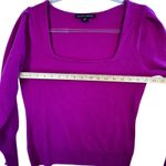 Boston Proper  100% Cashmere Sweater Small Fuchsia Square‎ Neck Balloon Sleeve Photo 6