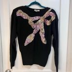 Vintage de rotchild angora silk sequin sweater Black Size M Photo 2