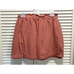 One Clothing  Terra-cotta Color Button Down Mini Skirt Size L‎ Pockets Lined Photo 3