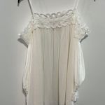 Moon River  Cream Lacey Trim Top Size Small Photo 6