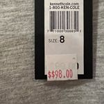 Kenneth Cole Grey Sleeveless Cinched Waist Asymmetrical Front Slit Dress Size 8 Photo 4