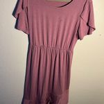 Elegant Mauve Maxi Dress Short Sleeve Pastel Long Ball Gown Size L Oversized Pink Size L Photo 1