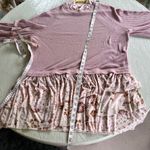 Free People Opposites Attract Floral Oversize Thermal Mesh Mini Dress Size M Photo 8