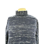 Joseph ‎ Navy Blue Heathered Wool Turtleneck Sweater Size Medium Photo 1