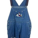 Disney VTG  Mickey And Minnie Mouse Denim Overall Shorts Photo 0