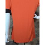 Sarin‎ Mathews Top Orange Black Short Sleeve Round Neck Woman's Size Medium Photo 6