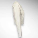 COFFEE SHOP NEW YORK Women's Cream Vegan Leather Moto Jacket Size Small | EUC Photo 4