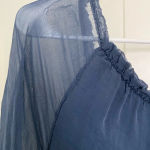 EUC | Piazza Roma women’s 100% silk dark blue blouse — medium Photo 6