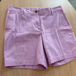 Talbots  Relaxed Chino Shorts 8 Lavender Purple Cotton Blend Pockets Zip Fly Photo 0