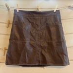 Altar'd State Altar’s state faux leather chocolate brown mini skirt Photo 0