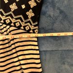 Lucky Brand Black and White Cap Sleeve Graphic Blouse Photo 3