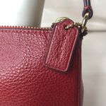 Coach Nolita 15 Red Leather Wristlet Top Zipper Mini Shoulder Bag Photo 2