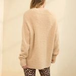 Aerie Teddy Boucle Sweater V Neck Soft Comfy in Koko Brown Size XXS NWT Photo 1