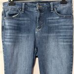 Crown & Ivy Women’s  Straight Leg Distressed Medium Wash Stretch Denim Jeans 14W Photo 2