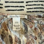 American Rag  Feather Print Blouse in Cream and Brown Photo 3