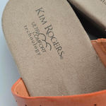 kim rogers  Tauren Coral Perforated Faux Leather Sandals Size 9 Photo 6