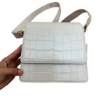JW Pei  FAE Top Handle Crossbody Ivory Croc White Cream Photo 4