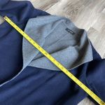 Talbots  Navy Wool Fleece Jacket Blazer Open Sweater Cardigan Size L Pockets Photo 4