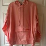 Juicy Couture NWOT  Peach Ripstop Oversized Wind Hoodie Jacket Size Large Pockets Photo 0