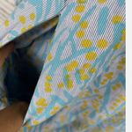 Roller Rabbit Blue Floral Stripe Three Quarter Ruffle Sleeve Dress Women’s Large Photo 5