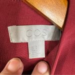 COS  Long Sleeve Solid Maroon Shift Dress Size 6 Photo 2