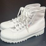 Superga Alpina Women or Men’s Classic White Canvas Sneakers, W 9 or M 7 1/2, NWT Photo 0