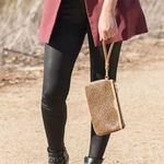 Ellen Tracy Faux Leather Mixed Media Leggings Black Photo 0