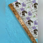 UNBRANDED floral print semi sheer scarf lavender greens white size 13” X 38” Purple Photo 3