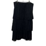 Akris Punto Polka Dot Devore Tiered Pleated Midi Skirt Black Women’s Size 12 Photo 5