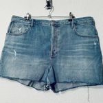 Everlane Cheeky High Rise Raw Hem Cut Off Denim Blue Jean Shorts Size 33 Photo 5