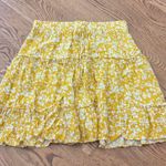 Lizard Thicket Yellow and White Floral Summer Skirt Photo 0