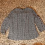 Michael Kors Blouse Floral Print 3/4 Sleeve Smocked Top Black White S Photo 5