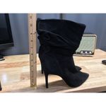 Schutz  Ashlee Women's 6.5 Black Suede Pointed Heel Stiletto Heel Mid-Calf Boots Photo 2