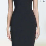 Tommy Hilfiger Black and White V Neck Scuba Crepe Sheath Dress Size 14 Photo 1