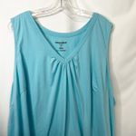 Woman Within Plus Size 30/32 Tank Top 3X Solid Blue Sleeveless Capsule 1415 Photo 2