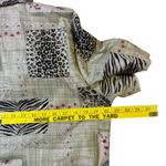 Tapestry Women's Safari Animal Print Patchwork Short Sleeve Button Up Shirt L Green Size L Photo 7