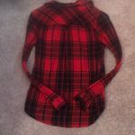 Forever 21 Red + Black Plaid Button Up Blouse Photo 2