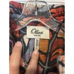 Floral Quilted Jacket Women’s Large Boho Cottagecore Whimsy Artsy Coat Pockets Red Photo 1