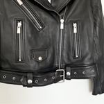ANINE BING NWT Benjamin Moto Leather Jacket in Black Photo 5