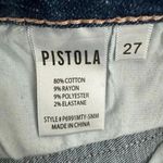 Pistola  blue high rise distressed Monroe slim raw jeans 27 #1989 Photo 9