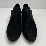 Eileen Fisher  Size 10 Even Tumbled Nubuck Leather Bootie Boot Black Stacked Heel Photo 6