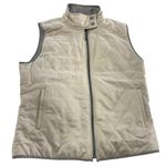 Ralph Lauren Vest Womens Medium Cream Grey Quilted Reversible Outdoors Layers Photo 0