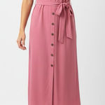 Monteau  Dusty Rose Midi Dress with Button Detail Photo 0