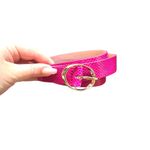 & Other Stories & OTHER STORIES Snake Print Leather Belt Pink NWOT Small Photo 1