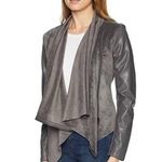 BLANK NYC  | Small | Gray Faux Leather Suede Cropped Moto Style Jacket Photo 2