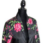 Juicy Couture Juicy by  Lightweight Black Pink Floral Zip Up Track Jacket sz XS Photo 5
