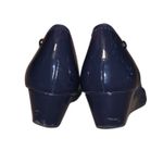 Anne Klein Sport AK7Cello Navy Peep-Toe Wedges Photo 6