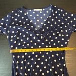 Cupshe Blue & White Polka Dot Surplice Neck Wrap Skirt Maxi Dress Size Medium Photo 13