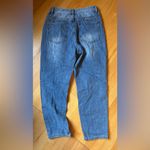 SheIn Blue Distressed Straight Leg Jeans Photo 2
